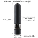 Automatic Salt Pepper Grinder Set Electric Plastic Ceramic Burr Mill For Herb Pepper Spice Adjustable Kitchen Grinding Gadgets