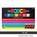 UNI POSCA 马克笔 PC-1M PC-3M PC-5M 套装 POP海报广告彩绘笔漫画绘画圆头文具Posca水性笔