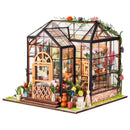 CUTEBEE DIY Dollhouse Wooden Miniature Mini Doll House with Garden to Build Furniture Kit Casa Toys for Children Birthday Gift