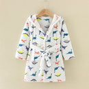 Kids Robes Winter Warm Robe For Boys Girls Child Bathrobe Fleece Bath Robe Children 2 to 8 Years Sleep Wear
