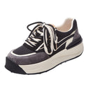 Mr Co Lightweight Thick Sole Casual Shoes Round Nose Ladies Sneakers Trend Ladies Shoes Outdoor Leisure Hiking Women Sneakers