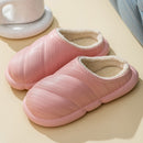 Waterproof Indoor Slippers Women Men Winter Home Floor Shoes Warm Plush Removable Insole Lovers Kitchen Working Slipper SH472