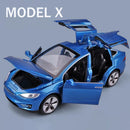 1:32 特斯拉MODEL X MODEL 3 MODEL S 合金汽车模型压铸玩具车 声光儿童玩具 男孩礼物