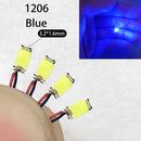 40颗/批 0402 0603 0805 1206 LED SMD 带线，适用于火车模型 HO N OO 比例，红黑线预焊微型利兹，透视模型铁路