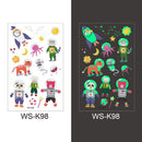 Tattoo Stickers Luminous Child Kid Temporary Fake Tattoos Glow Paste on Face Arm Leg for Children Body Art Mermaid Sticker