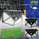 Solar Lights Outdoor 100 Led Bright Motion Sensor Light Wide Angle Wireless Waterproof IP65 Wall Lights for Garden Wall Street
