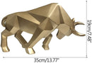 ERMAKOVA Resin Bull Statue Bison Sculpture Decoration Abstract Animal Figurine Room Desk Home Decoration Gift