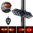 Smart Bike Light Wireless Remote Control Cycling Turning Signal Taillight USB Bicycle Rechargeable Rear Light LED Warning Lamp