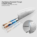 XITUO Kitchen Knives-Set Damascus Steel VG10 Chef Knife Cleaver Paring Bread Knife Blue Resin and Color Wood Handle 1-7PCS set