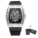 BAOGELA New Arrival Style Pirate Skull Quartz Men Watches Military Silicone Brand Mens Sports Watch Waterproof Relogio Masculino