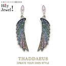 Earrings Bright Hummingbird Wing New Rainbow Bohemia Gift For Women High Quality 925 Sterling Silver Multi-coloured Fine Jewelry