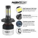 NIGHTEYE 超亮汽车大灯 H7 LED H4 LED H8/H9/H11 HB3/9005 HB4/9006 汽车灯泡 72W 9000LM 汽车前照灯 6500K