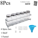 3-12PCS Set Seasoning Jar Square Glass Container Seasoning Bottle Kitchen Outdoor Camping Seasoning Container Glass Sealed Jar