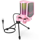 FIFINE USB Condenser Gaming Microphone, for PC PS4 PS5 MAC with Pop Filter Shock Mount&amp;Gain Control for Podcasts