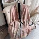 Warm Winter Scarf Cashmere Women Pashmina Design Print Shawls Wrap Female Thick Blanket Soft Bufanda Stoles 2022 Fashion