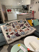 Messy Puzzle Outdoor Throw Blanket Sofa Covers Chic Cobertor Decorations For Home Dust Cover Air Conditioning Blankets For Bed