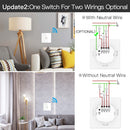 Moes ZigBee Wall Touch Smart Light Switch With Neutral/No Neutral,No Capacitor Needed Smart Life/Tuya Works with Alexa,Google