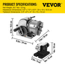 VEVOR BS0 5" Dividing Head Indexing Head Semi Universal With Indexing Plates, Tailstock &amp; 125mm 3-Jaw Chuck for Drilling Milling