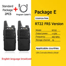 RETEVIS 2件迷你对讲机PMR 446便携式双向无线电ht PTT对讲机RT622便携式电台，适用于狩猎咖啡厅RT22