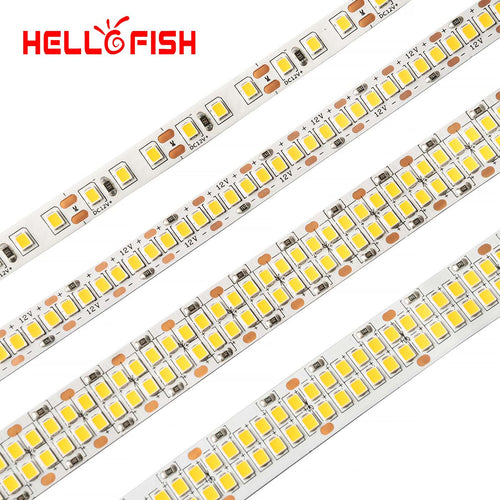 LED灯带 二极管灯条 DC 12V 柔性霓虹灯带 SMD 2835 室内照明 房间装饰 厨房背景灯 5米 10米