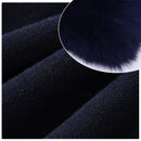 2020 Wool Coat Women Pied De Poule Natural Fox Fur Collar Cashmere Wool Blends Long Outerwear Ladies Streetwear