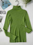 2022 Basic Turtleneck Women Sweaters Autumn Winter Thick Warm Pullover Slim Tops Ribbed Knitted Sweater Jumper Soft Pull Female
