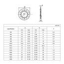NINDEJIN 410件/套内齿锁紧垫圈分类套件 304不锈钢 m3 m4 m5 m6 m8 m10 星形锁紧垫圈 DIN6797J