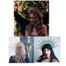 Goddess Halo Crown Sunburst Plastic Gold Met Gala Angel Spike Headpiece Cosplay Accessories