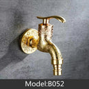 Doodii Carved Wall Mount Zinc Alloy Antique Bibcock Garden Wash Basin Faucet Decorative Outdoor Garden Mop Taps Torneira parede