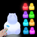 Rabbit LED Night Light Touch Sensor Remote Control 9 Colors Dimmable Timer Rechargeable Silicone Bunny Lamp for Kids Baby Gift
