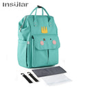 Insular Brand Nappy Backpack Bag Mummy Large Capacity Stroller Bag Mom Baby Multi-function Waterproof Outdoor Travel Diaper Bags