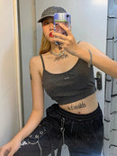 QWEEK 哥特原宿风黑色工装裤女 链条阔腿哥特嬉皮街头风白色长裤 女士宽松休闲时尚