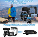 Digital Video Camera with Microphone Professional 4K Camcorder for Live Stream WiFi Vloger Youtube Night Vision 48MP Photography