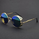 TUZENGYONG Fashion Polarized Steampunk Sunglasses Men/Women Round Metal Carving Vintage Sun Glasses Gothic UV400 Sunglass