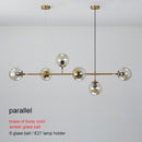 Modern Chandelier Brass Glass Ball Lighting For Living Room Dining Art Decoration Restaurant Black Hanging Lamp Home Lustre