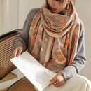 Warm Winter Scarf Cashmere Women Pashmina Design Print Shawls Wrap Female Thick Blanket Soft Bufanda Stoles 2022 Fashion