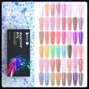 Beautilux Poly Acryl Gel Kit 15gx6pcs Quick Extension Nail Enhancement Semi Permanent French Nails Art DIY Building Manicure Set
