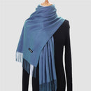 2022 Winter Scarf Solid Thick Women Cashmere Scarves Neck Head Warm Hijabs Pashmina Lady Shawls And Wraps Bandana Tassel