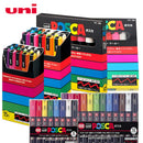 UNI POSCA 马克笔 PC-1M PC-3M PC-5M 套装 POP海报广告彩绘笔漫画绘画圆头文具Posca水性笔