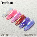 Beautilux Poly Acryl Gel Kit 15gx6pcs Quick Extension Nail Enhancement Semi Permanent French Nails Art DIY Building Manicure Set