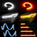 ANMINGPU 1pair Sequential DRL LED Strip Turn Signal Light Yellow Bright Flexible Drl Led Daytime Running Light for Car Headlight