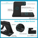 15W Qi快速无线充电器支架，适用于iPhone 13 11 12 X 8 Apple Watch 4合1可折叠充电站，适用于Airpods 3 Pro iWatch