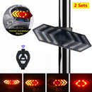 Smart Bike Light Wireless Remote Control Cycling Turning Signal Taillight USB Bicycle Rechargeable Rear Light LED Warning Lamp