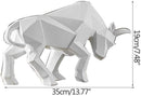 ERMAKOVA Resin Bull Statue Bison Sculpture Decoration Abstract Animal Figurine Room Desk Home Decoration Gift