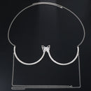 Stonefans Fashion Butterfly Chest Bracket Bra Chain Harness for Women Sexy Bikini Rhinestone Chest Chain Necklace Body Jewelry