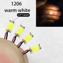 40颗/批 0402 0603 0805 1206 LED SMD 带线，适用于火车模型 HO N OO 比例，红黑线预焊微型利兹，透视模型铁路