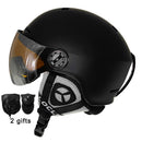 LOCLE Upgrade Ski Helmet With Goggles Integrated PC+EPS CE Certification Skiing Helmet Women Men Ski Snowboard Snow Helmet