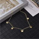 Bohemian Girl Cute Butterfly Rhinestone Letter Necklace Girl Necklace for Women BABY HONEY ANGEL Short Trend New Jewelry Gift