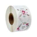 500pcs Round Labels Kraft Paper Thank You Sticker Dragees Candy Bag Flower Gift Box Cake Boxes and Packaging Wedding Stickers