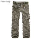 Facecozy 男士战术军装工装裤冬季男款户外多口袋防风露营徒步钓鱼登山裤